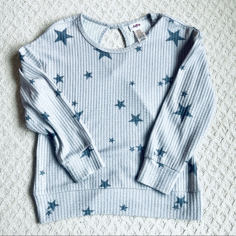 Girls - Brushed Waffle Knit Top